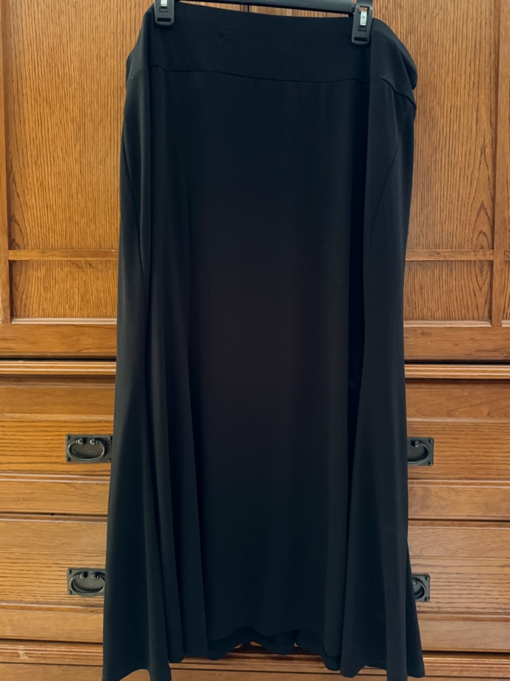 Lane Bryant Black A-Line Maxi Skirt Stretch 35.5” Length Office Professional - Picture 3 of 4